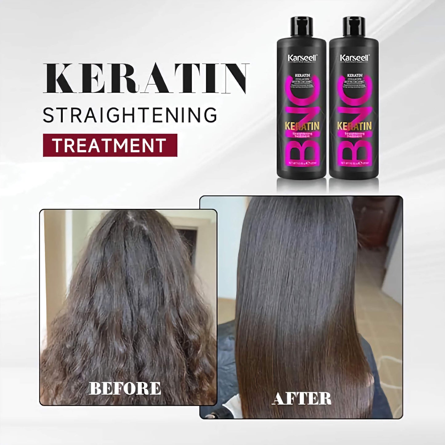 Karseell Brazilian Keratin Treatment Complex Blowout Collagen BIotin Organic Care 16.9 fl oz 500ml Hair Straightening Conditioner